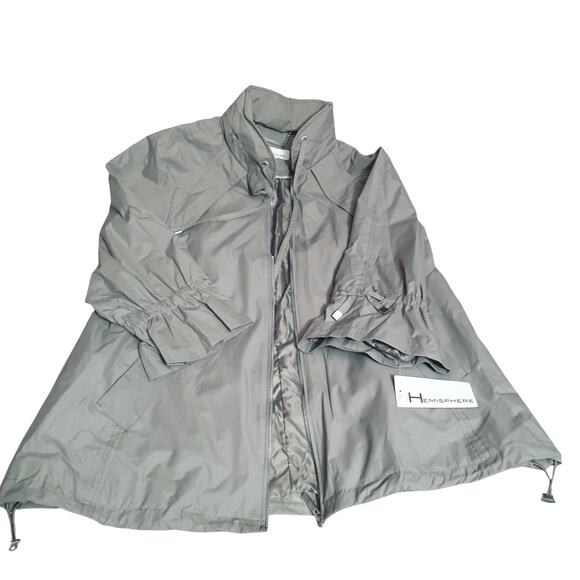 Hemisphere New With Tags Sage ight weight jacket /Raincoat size Medium Retro - Picture 9 of 13